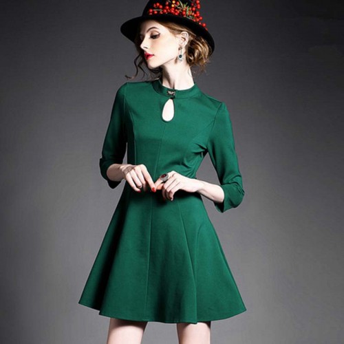 Green Lace Back Dress (Size S,M)